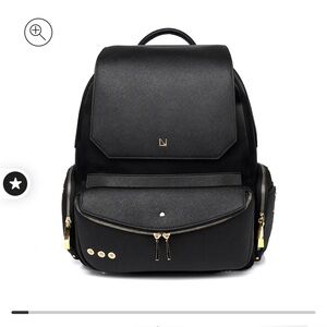 Lux & Nyx THE ZOE 15” LAPTOP BACKPACK black with gold hardware
